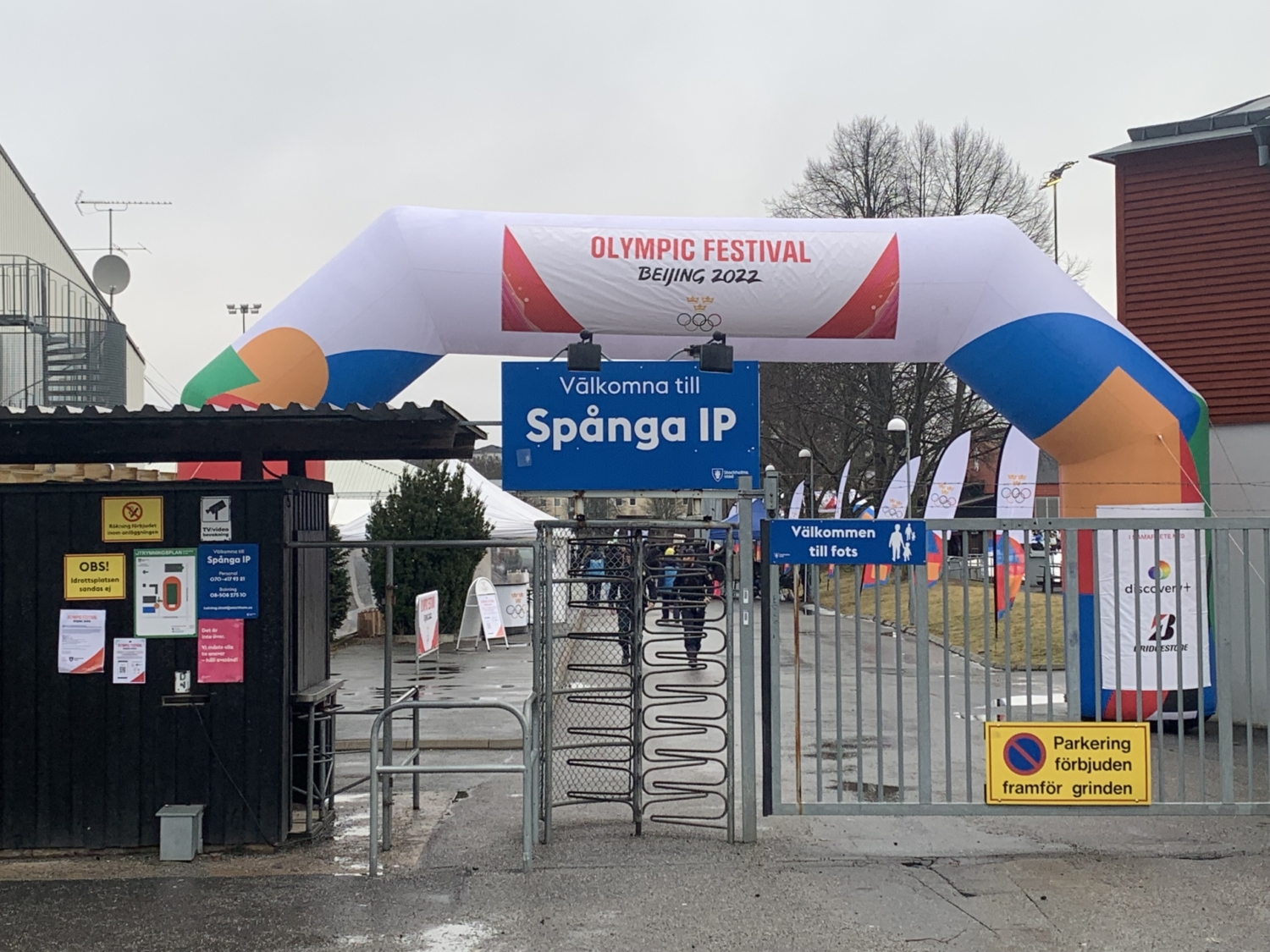 Ingången till Spånga IP vid Olympic Festival.
