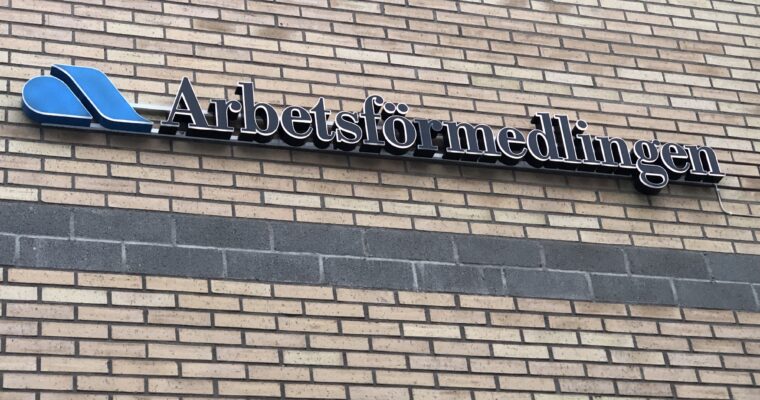 Arbetsförmedlingens skylt