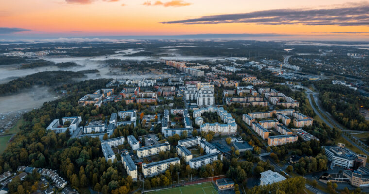 flygbild över Husby