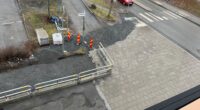 Utsikt över infart till Rinkeby torg, fotat från våning 2.