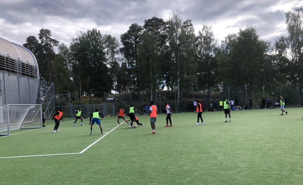 Fotbollsturnering på Rinkeby bp.