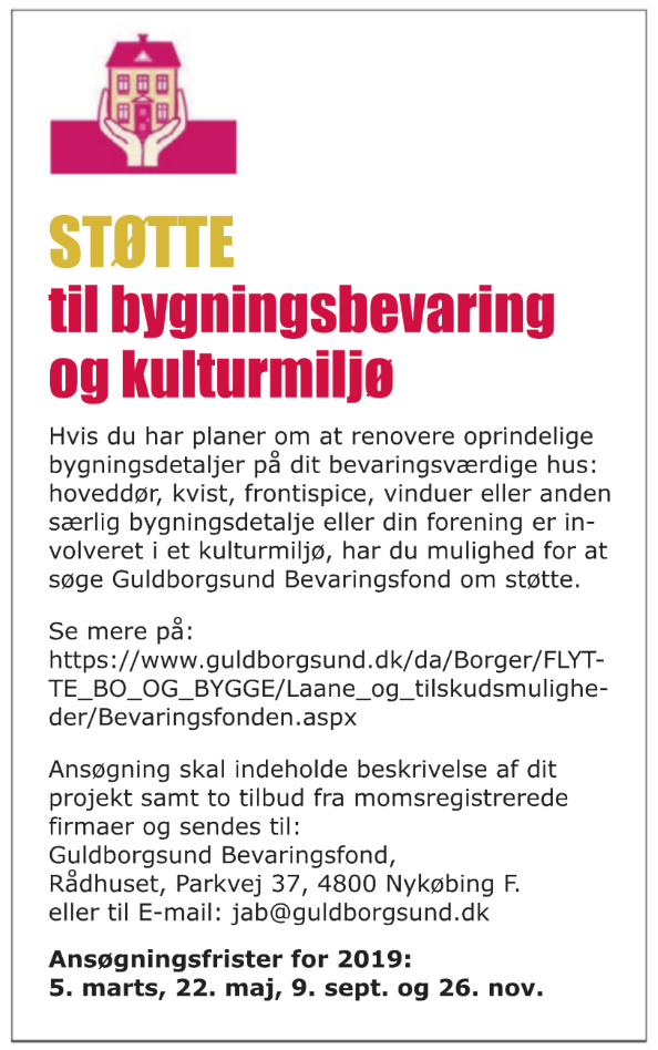 Støtte til bygningsbevaring og kulturmiljø