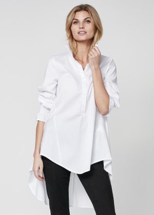 Nu Denmark Ouzo Shirt Long 7585-45 White front closeup