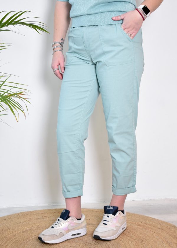 Red Button dolly colour highrise - loose fit aqua SRB4016 front model 2