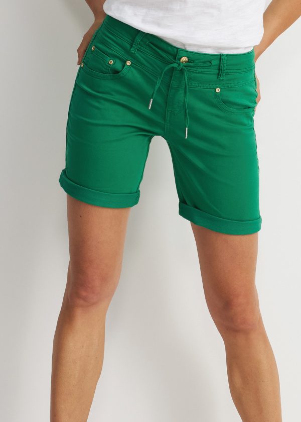 Red Button relax short jog colour regular green SRB3991 front