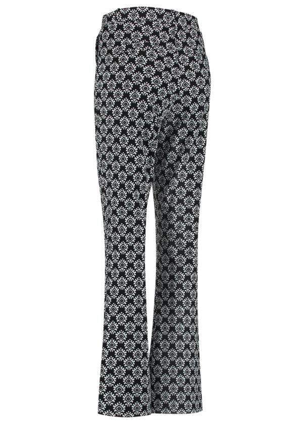 Studio Anneloes 08811-9010 Jean bonded ornm flair trousers black white back