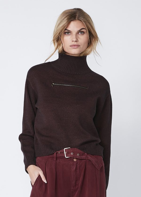 Nü denmark Rina blouse knit 7772-50 - 645 Wine mix - Extra 4