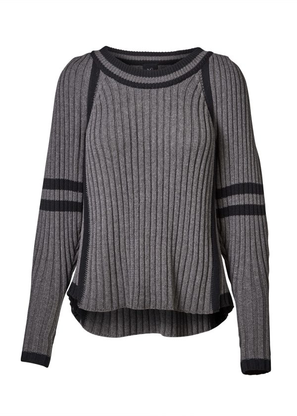 Nü denmark Ruthy blouse knit 7777-50 - 987 Dark Grey mix - Extra 1