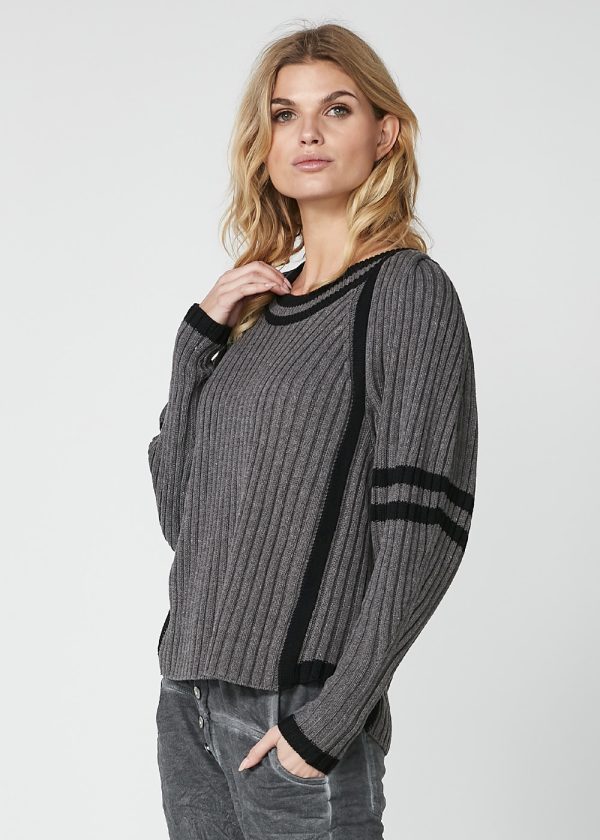 Nü denmark Ruthy blouse knit 7777-50 - 987 Dark Grey mix - Extra 5