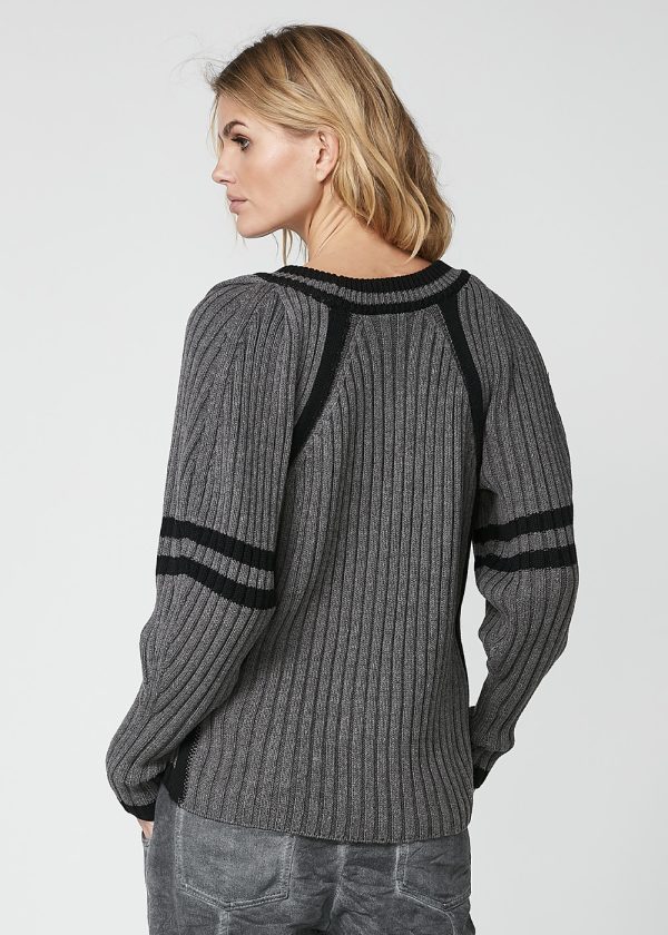 Nü denmark Ruthy blouse knit 7777-50 - 987 Dark Grey mix - Extra 7
