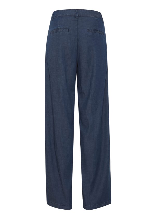 Pulz Jeans Pzabigal HW pants wide leg 50207547 medium blue denim packshot back