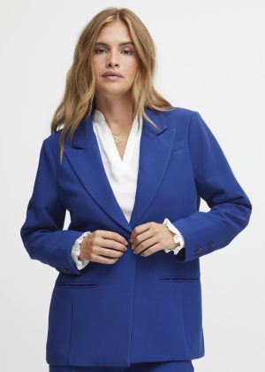 Pulz Jeans Pzbeverly blazer 50207674 sodalite blue model front