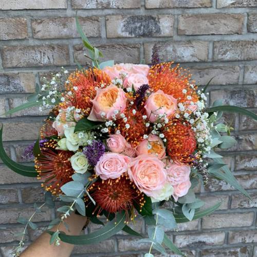 Bruidsboeket | Oranje & roos