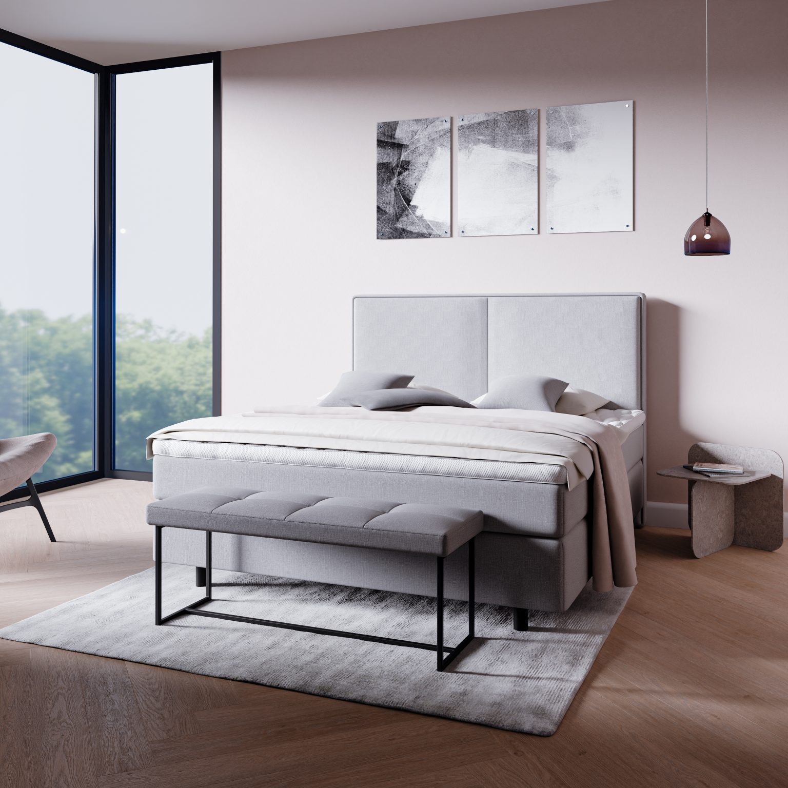 180x200-LUX-Continental-Sandwich-fjord-lightgrey-BowGavl-60latex-FloatBen-Bænk