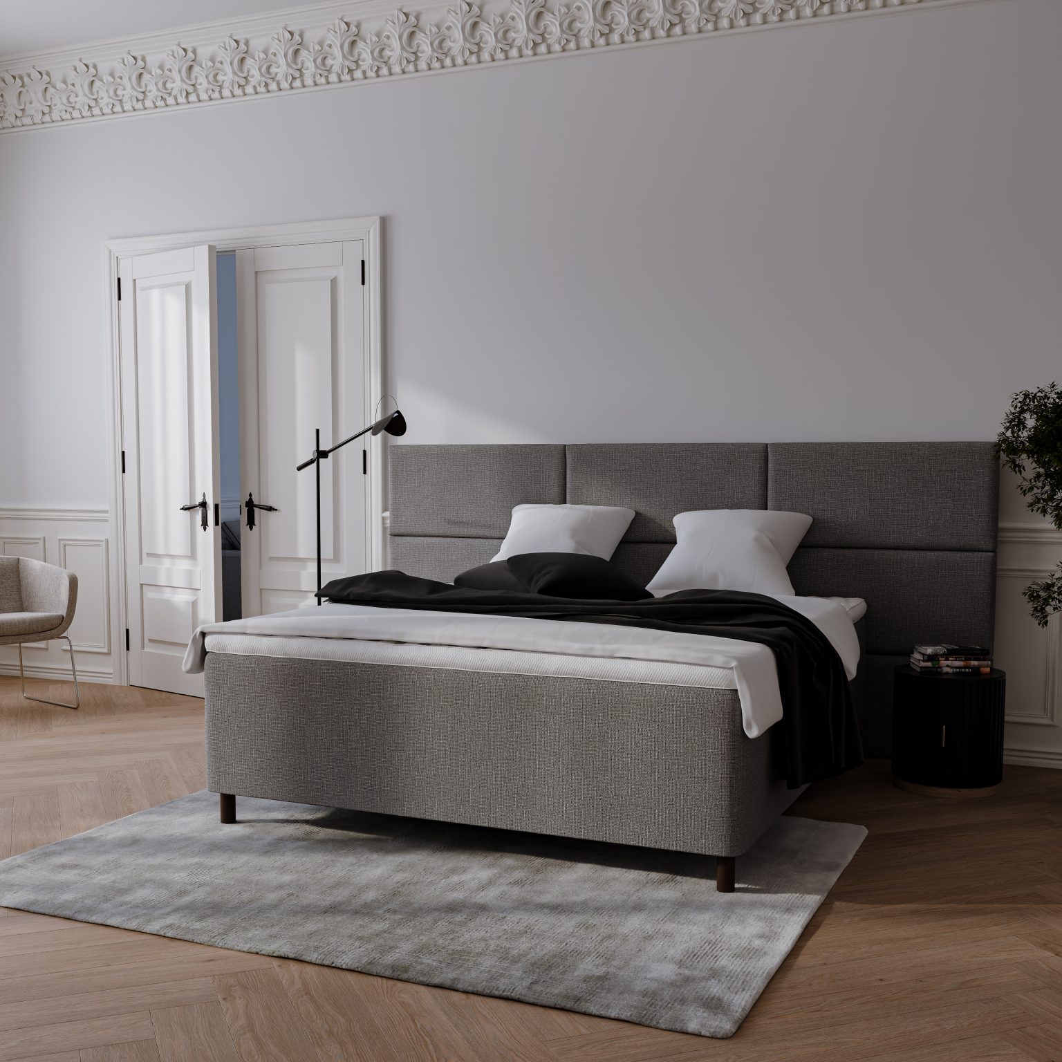 LUX-180x200-Continental-Taupe_full cover_Long_60 latex-Røget-eg-Ø55-13-cm-Old