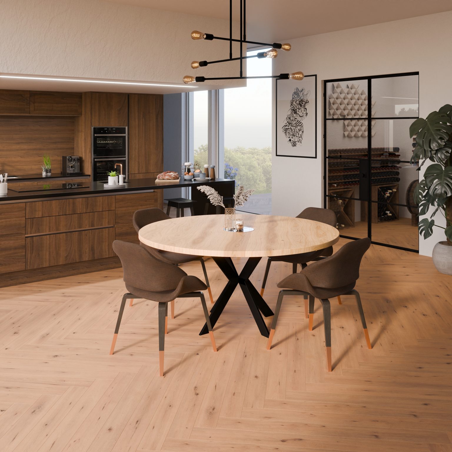 Unique_Beds-Massiv-LysEg-Rund-160Ø-Miljø