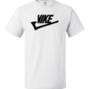 kända märket Nike i en kombination med viking blir coolare och tuffare alltså Vike, tryckt på vit tshirt
