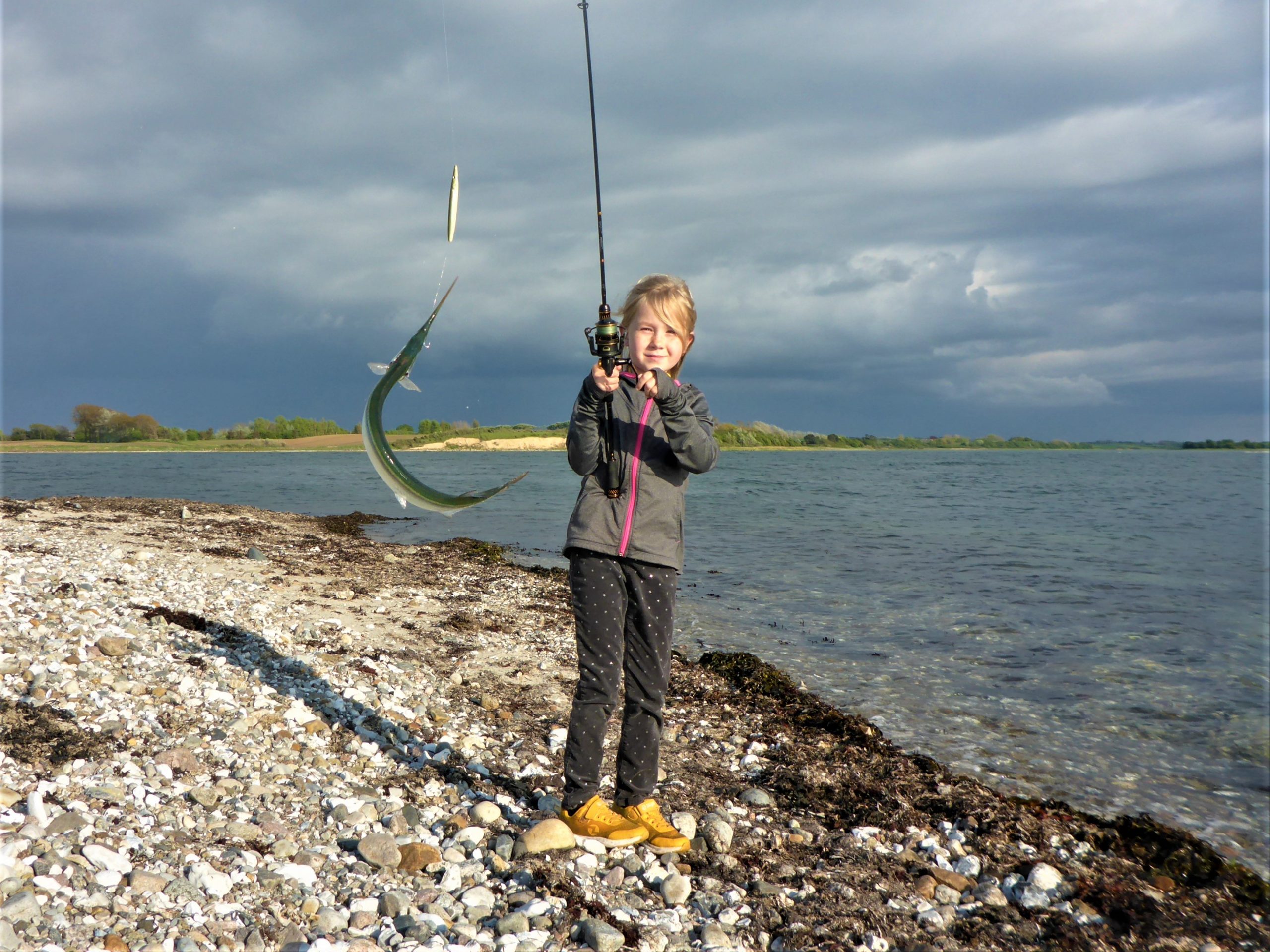 Lystfiskeri i og omkring Korshavn. på Hindsholm.