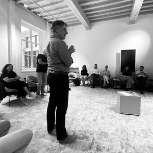 Peter Bergmans tijdens training en workshop leiderschap