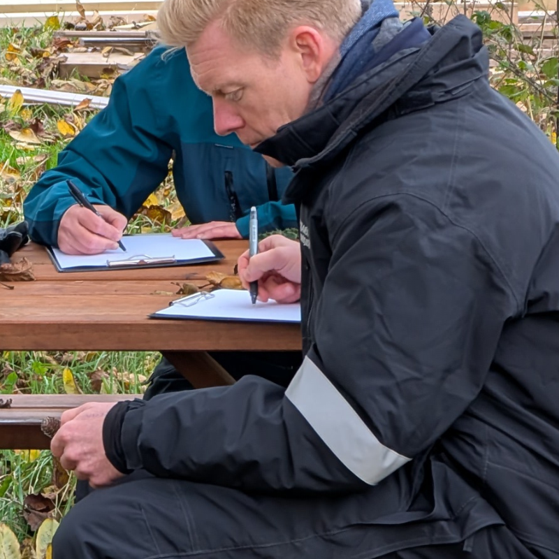 Deltagere i naturbaseret lederudvikling på Fyn