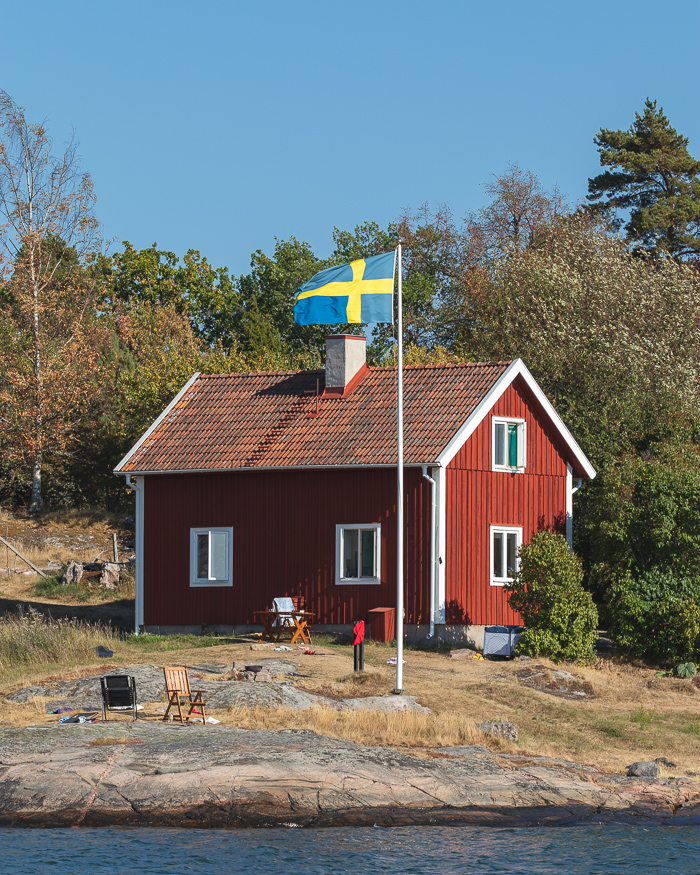 En röd stuga