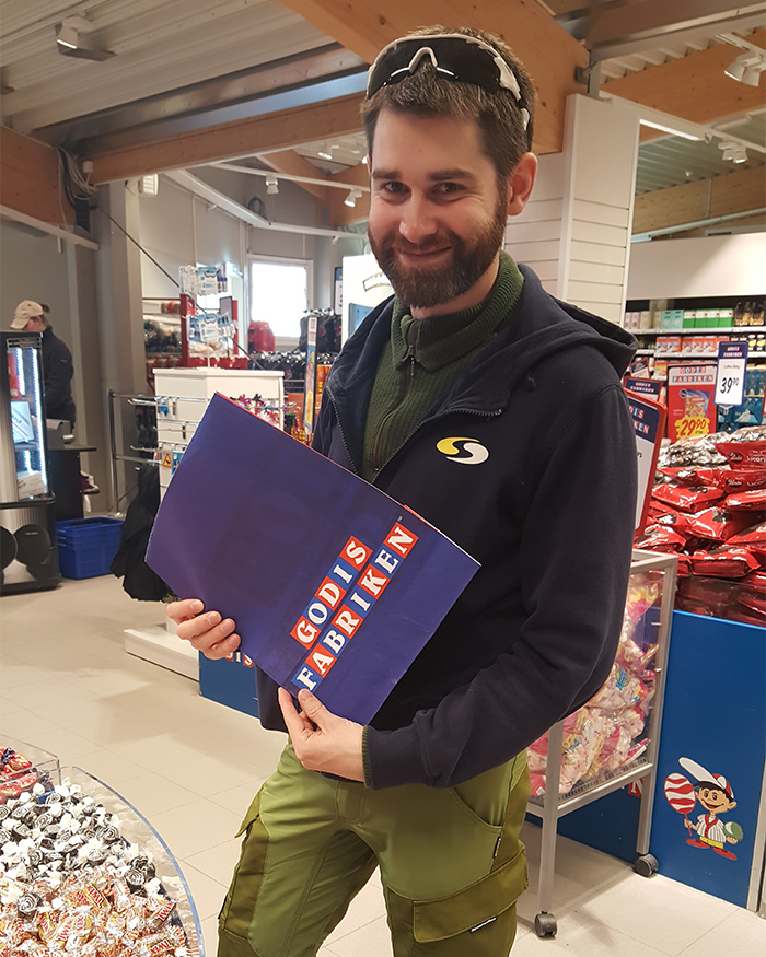 Stor godispåse