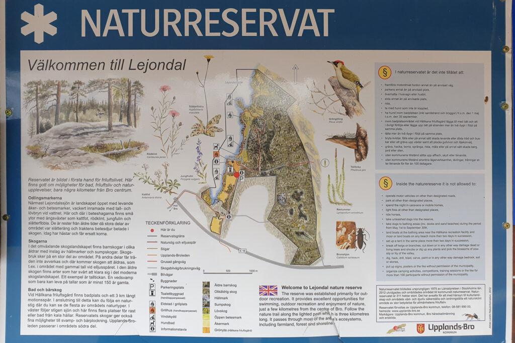 Karta över reservatet