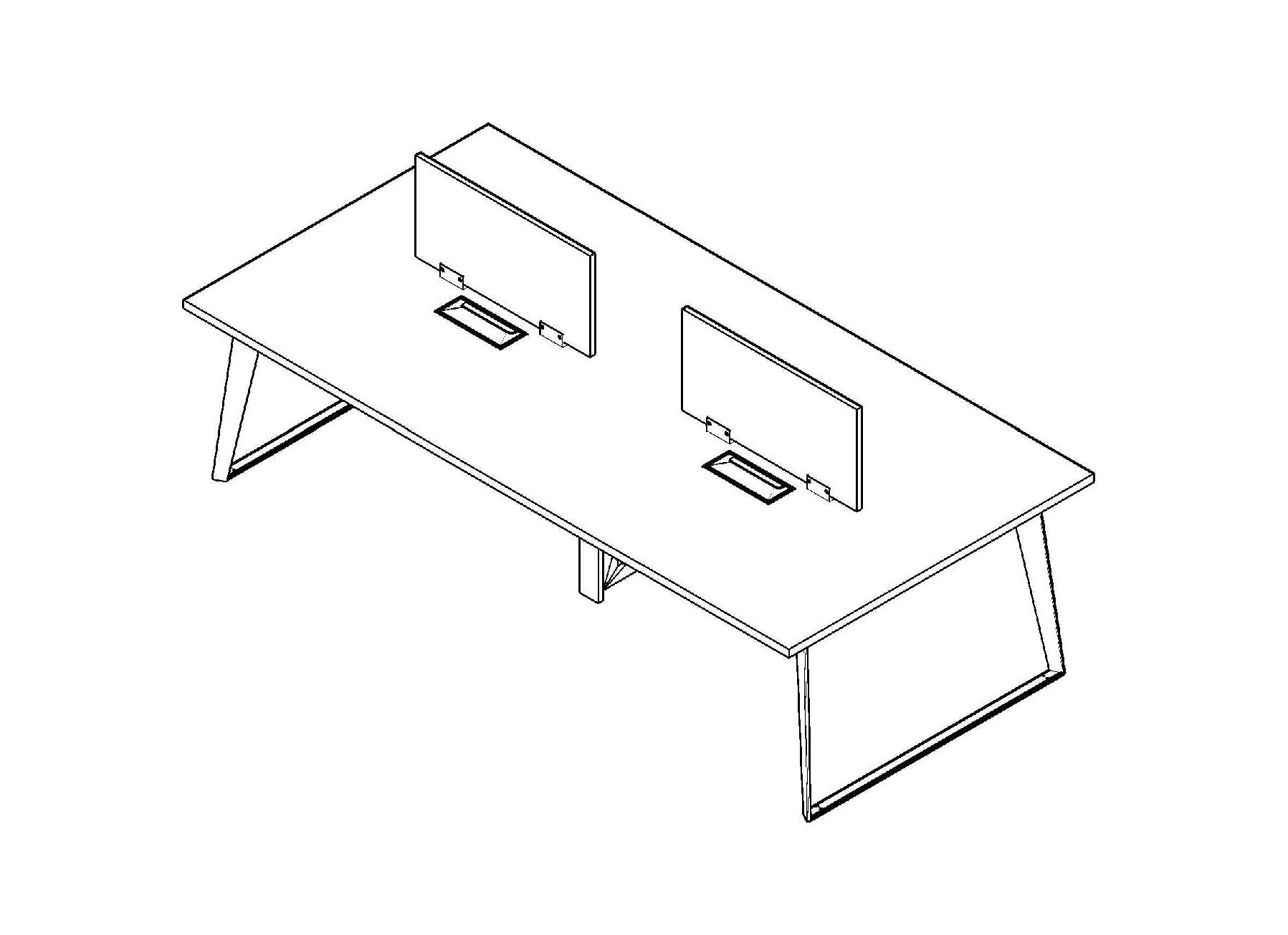 4 in 1 Face to Face Workstation Office Furniture Bahrain