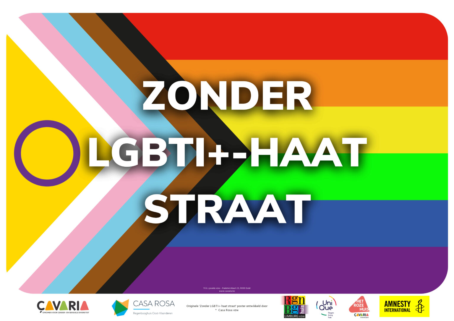 Affiche zonder LGBTI+-haatstraat