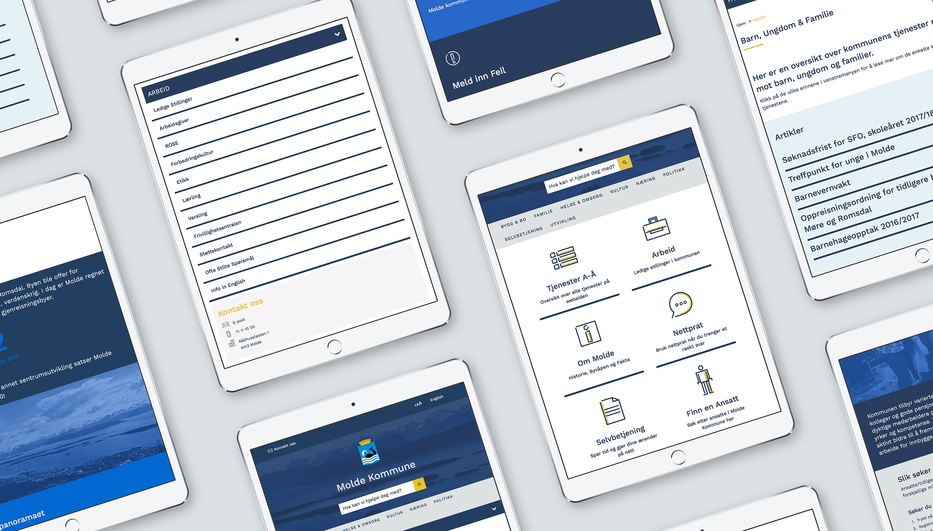 Molde Kommune nettside design ikoner responsiv brukervennlig webside webdesign