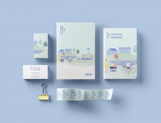 Psykologen Innstrand | psykologi illustrasjon | helse | visuell identitet | logo
