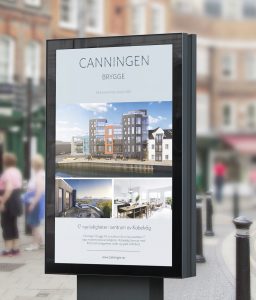 Canningen Brygge eiendomsprospekt prospekt lofoten Kabelvåg boligprosjekt plakat