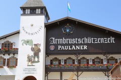 Aufbau Oktoberfest auf der Theresienwiese in München 2023