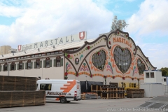 Festzelt Marstall, Aufbau Oktoberfest auf der Theresienwiese in München 2018