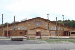 Festzelt Tradition, Aufbau Oktoberfest auf der Theresienwiese in München 2018