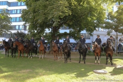 Aufstellung zum Einzug der Wiesnwirte in der Herzog-Heinrich-Straße in München 2019