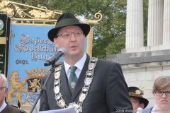 Böllerschießen unter der Bavaria am Oktoberfest in München am 6.10.2019