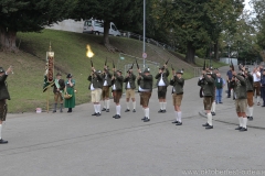 Böllerschützen unter der Bavaria am Oktoberfest in München 2018