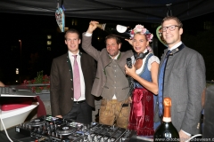 Matthias Reinbold, Philip Greffenius, Giulia Siegel, Ludwig Reinbold (von li. nach re.), Laurent-Perrier Aprés-Wiesn im Löwenbräukeller in München 2018