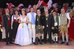 Sarah I., Fabrician I., Manuel Pretzl, Richard Quaas, Otto Seidl, Klaus Peter Rupp (von li. nacch re.), Narrhalla am Oide Wiesn Bürgerball im Deutschen Theater in München .2019