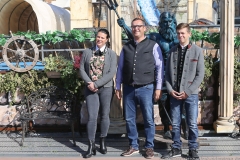 Markus Heitmann (Mitte) mit Familie, Oktoberfest Presserundgang über die Theresienwiese in München  2019
