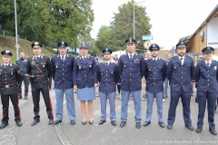 Italienische und Französische Polizei zur Unterstützung in München, Platzkonzert der Wiesnwirte unter der Bavaria auf der Theresienwiese in München 2022