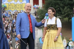 Michael Herles und Katharina Inselkammer, Platzkonzert der Wiesnwirte unter der Bavaria auf der Theresienwiese in München 2022