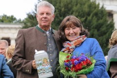 Dieter und Petra Reiter, Platzkonzert der Wiesnwirte unter der Bavaria auf der Theresienwiese in München 2022