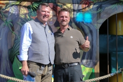Josef Schmid (li.) und Angelo Agtsch (re.), Presserundgang über das Gelände der Wiesn auf der Theresienwiese in München  2018