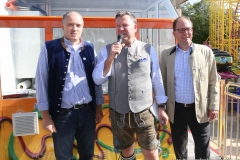 Peter Lechner, Josef Schmid, Manuel Pretzl (von li. nach re.), Presserundgang über das Gelände der Wiesn auf der Theresienwiese in München  2018