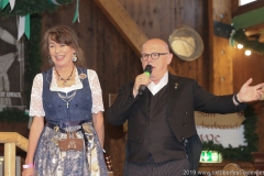 Jürgen Kirner (re.), Tag  15 im Volkssängerzelt zur Schönheitskönigin auf der Oidn Wiesn in München 2019