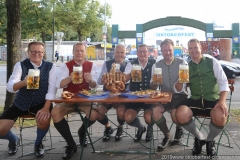 Martin  Leibold, Andreas Steinfatt, Dr. Michael Möller,  Bernhard Klier (von li. nach re.), Harald Stückle (re.), Wiesnbierprobe im Bad am Bavariaring  in München .2019
