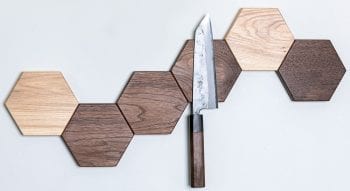 magnetic knife holder walnut