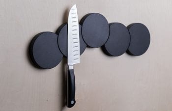 Magnetic knife strip black